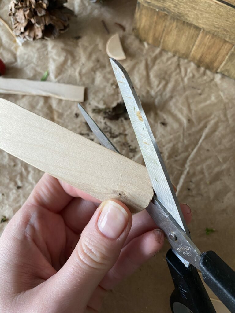 Zuschnitt für die Wichteltür Zuschnitt für die Wichteltür